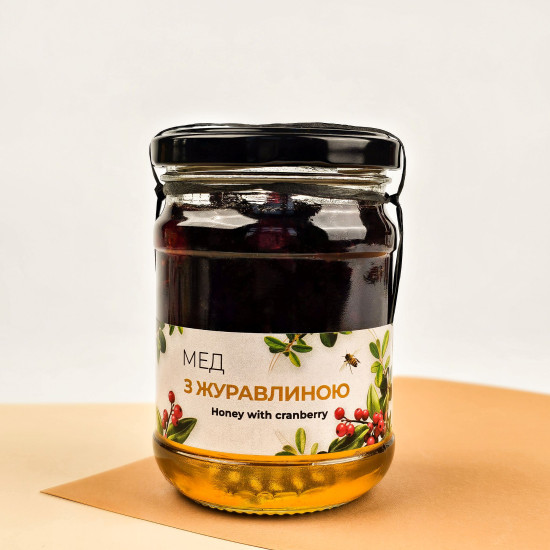 Мед с клюквой ЭКО-МедОК, 320 грамм