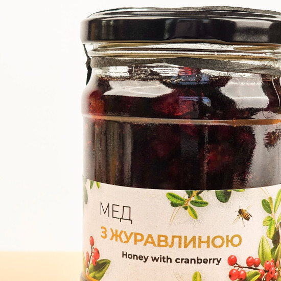 Мед с клюквой ЭКО-МедОК, 320 грамм