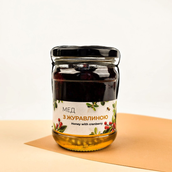 Мед с клюквой ЭКО-МедОК, 320 грамм