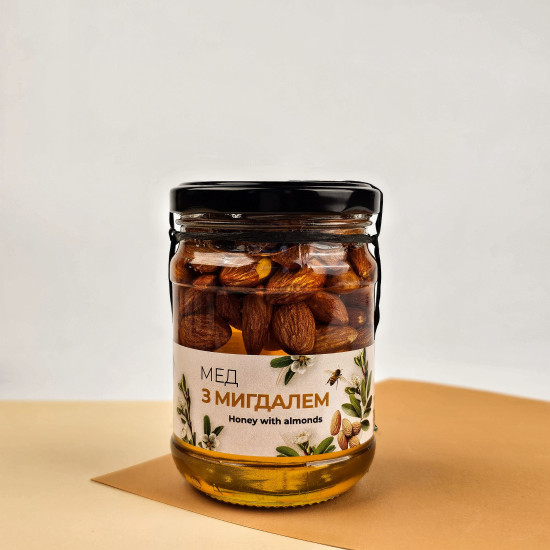 Мед с миндалем ЭКО-МедОК, 320 грамм