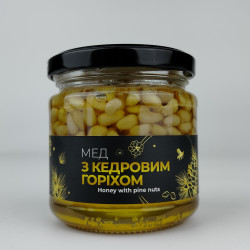 Премиум десерт Мед с кедровым орехом, ЭКО-МЕДОК